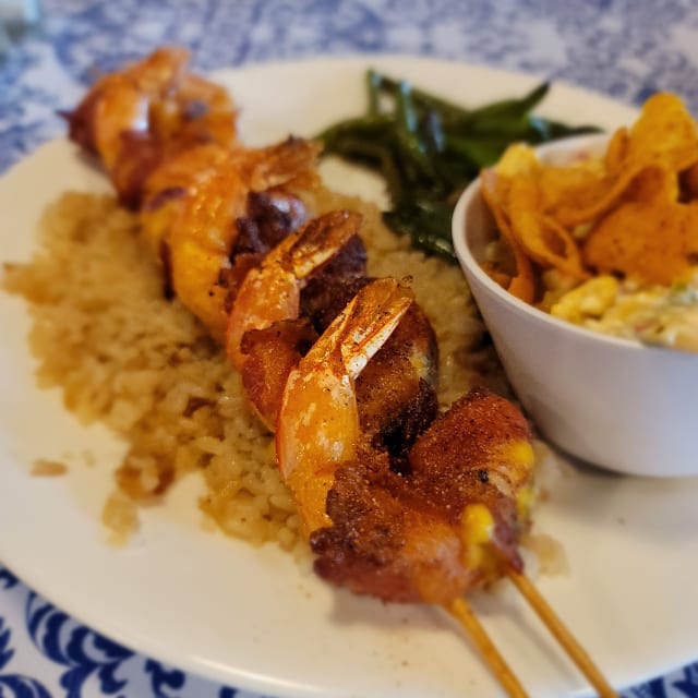 Shrimp Brochette.